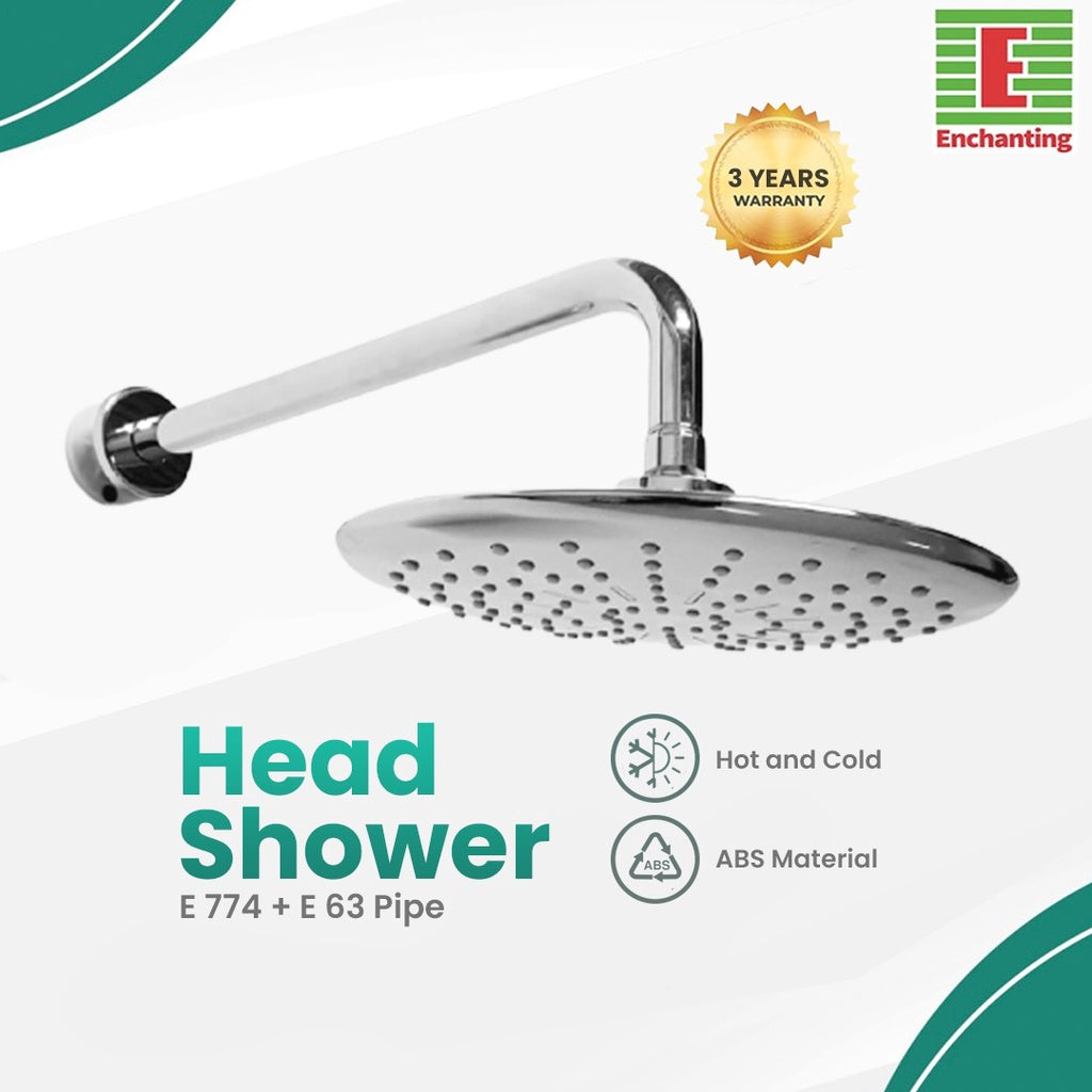 Kepala Shower Mandi Shower Head Europe Enchanting E774+PipaE63