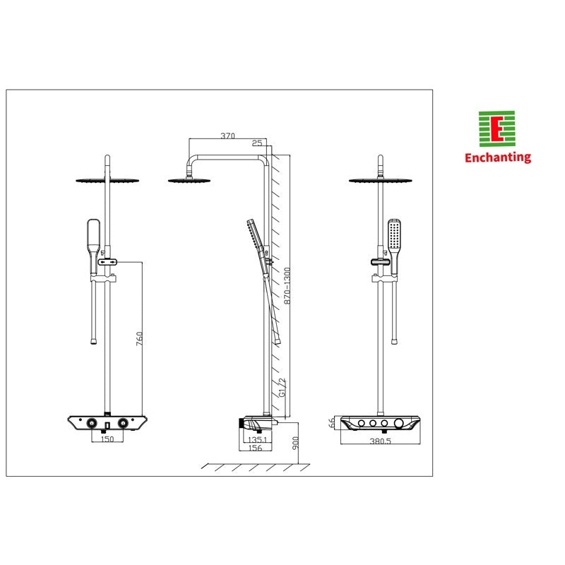 Enchanting Keran Shower Luxury Style E1699