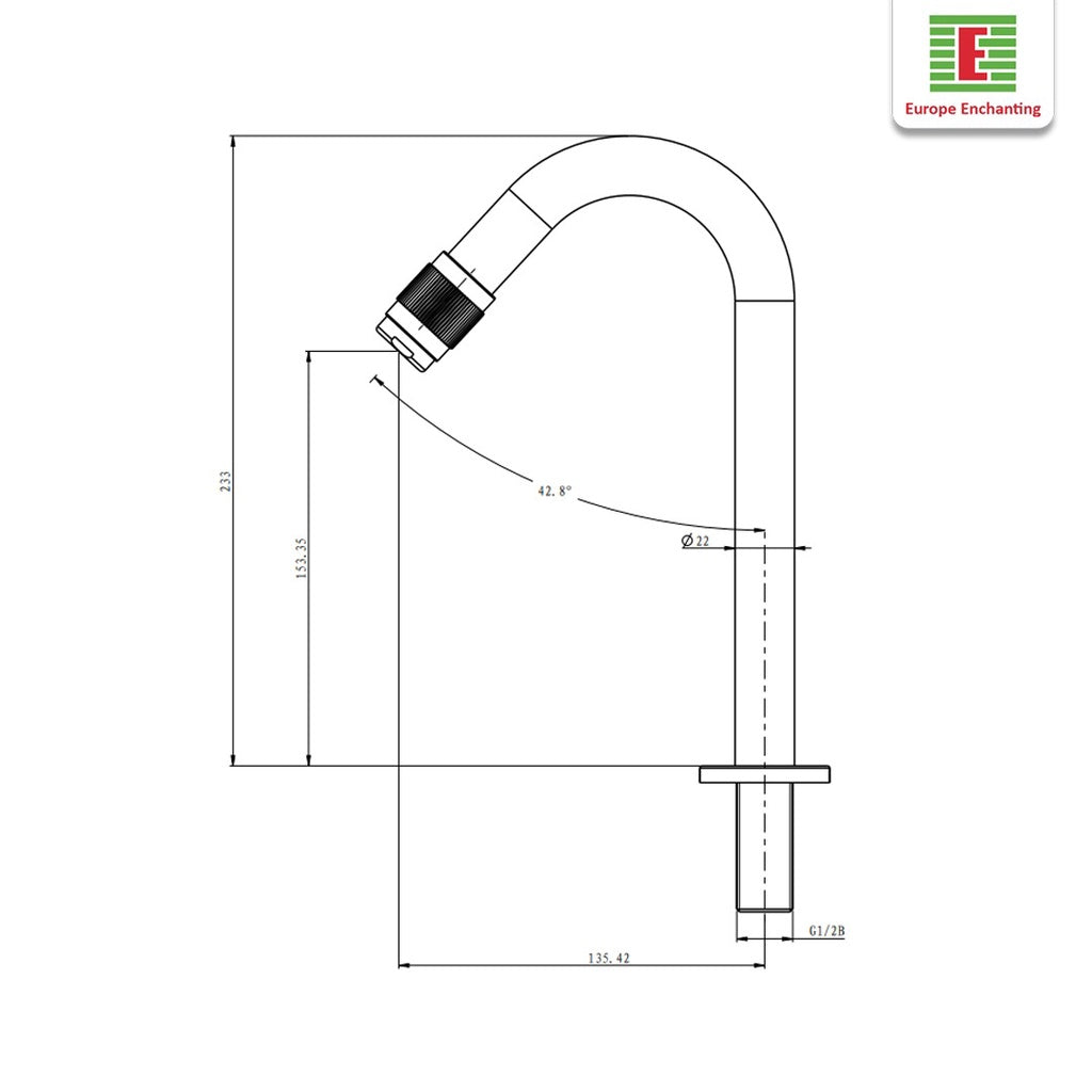 Cold Keran Faucet Minimalis Europe Enchanting E1688