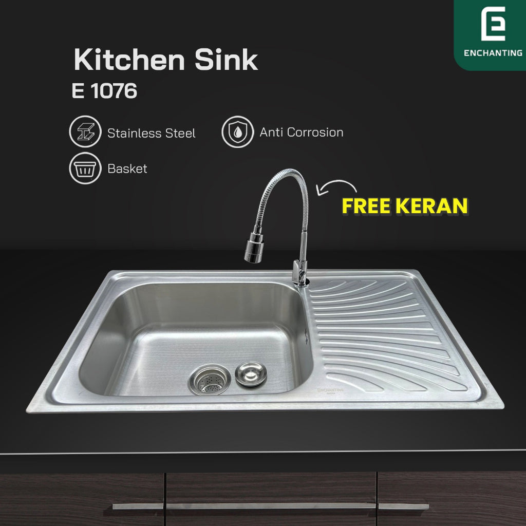 Bak Cuci Piring Kitchen Sink Europe Enchanting E1076