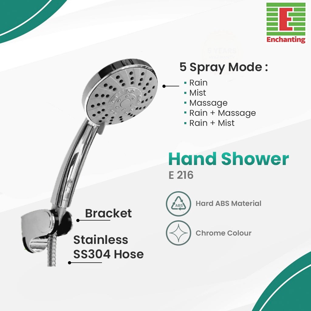Hand Shower Crome High Quality 3 Fungsi Enchanting E216