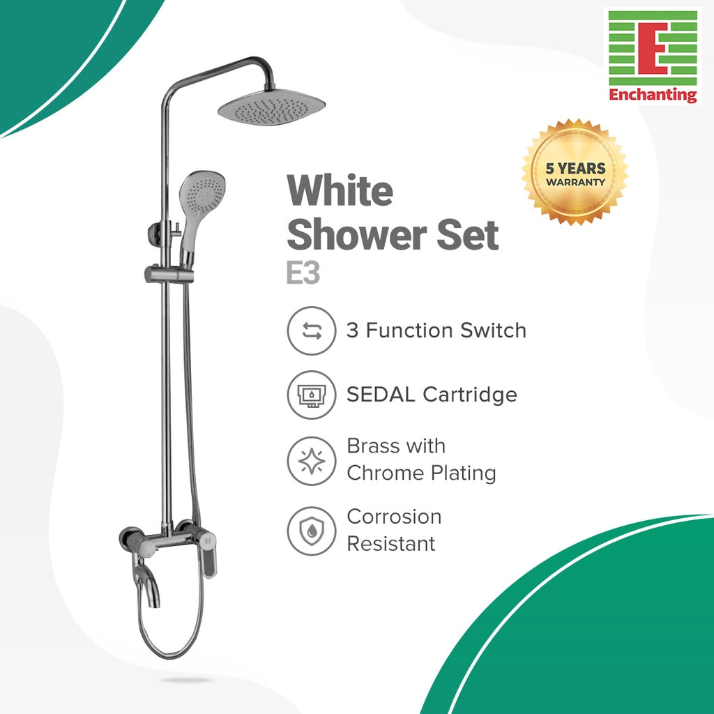 Enchanting Shower Set Brass With Chrome Plating E3 (Shower Mandi)