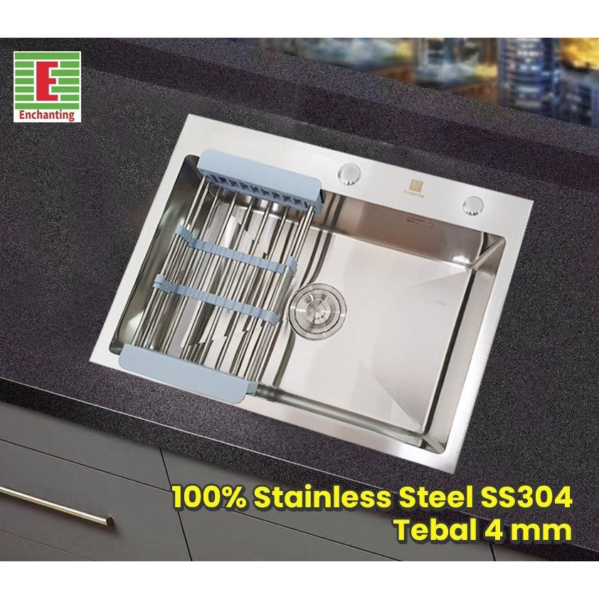 SET Kitchen Sink Dapur / Bak Cuci Piring Europe Enchanting E1079 ( Free Kran Cuci Piring )