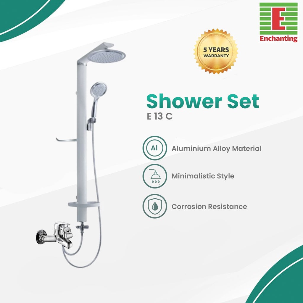 Shower Set Aluminium Alloy Europe Enchanting E13C Cold Only ( Shower Mandi )