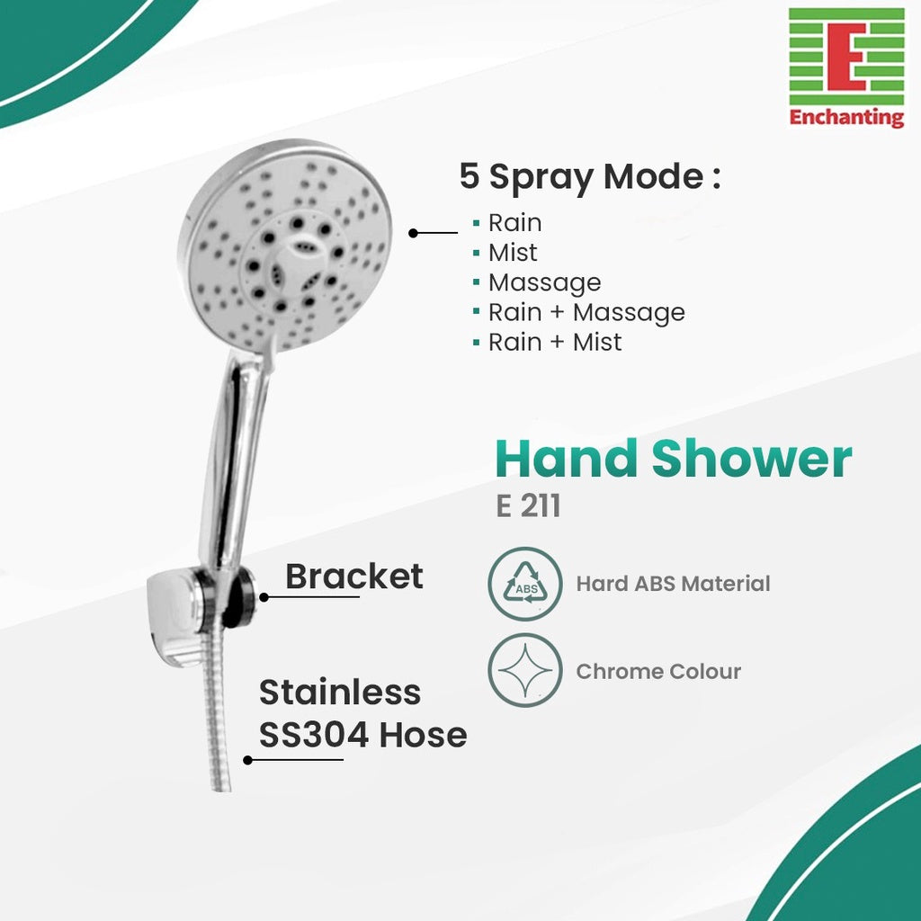 Head / Kepala Hand Shower 3 Switch Europe Enchanting E211