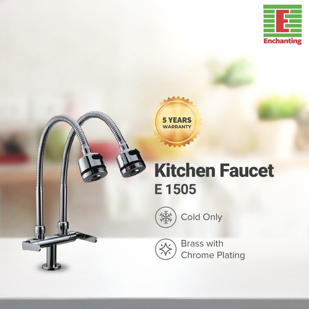 Kran Angsa Kitchen Europe Enchanting E1505 Double Hose