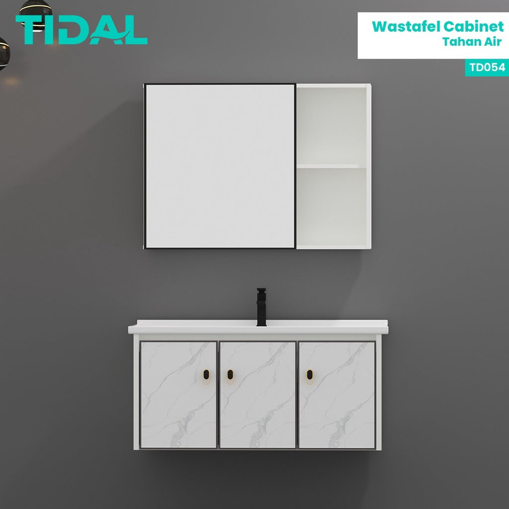Wastafel Cermin Kabinet Set Minimalis Kamar Mandi Tidal TD054