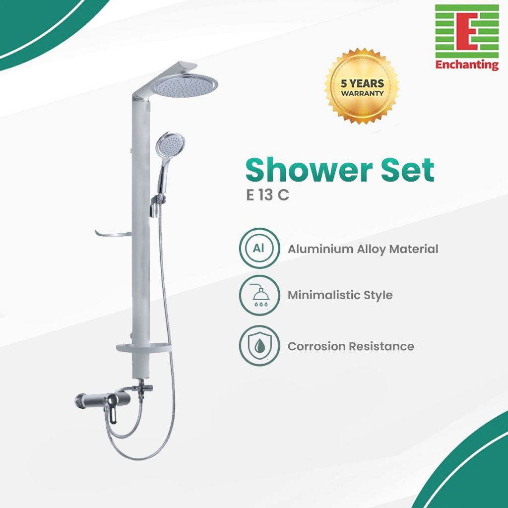 Shower Set Aluminium Alloy Europe Enchanting E13C Cold Only ( Shower Mandi )