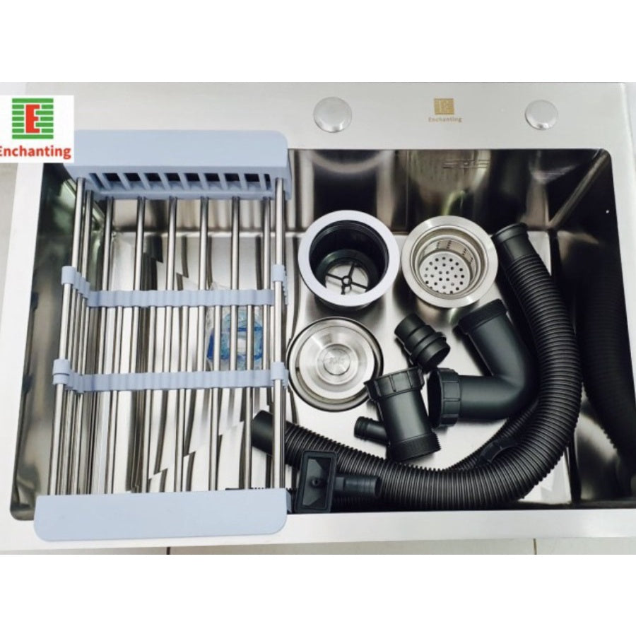 SET Kitchen Sink Dapur / Bak Cuci Piring Europe Enchanting E1079 ( Free Kran Cuci Piring )
