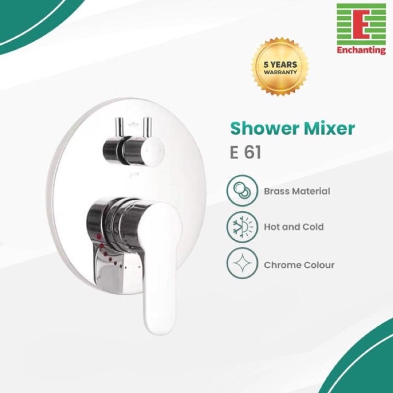 SET Kran Mixer Shower Panas Dingin Europe Enchanting E61N
