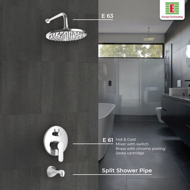 SET Kran Mixer Shower Panas Dingin Europe Enchanting E61N