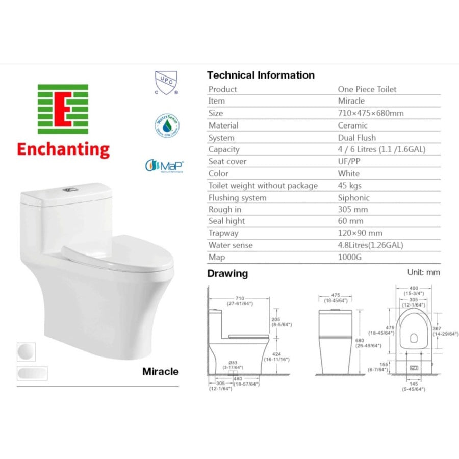 Toilet / Closet Duduk Plus Cover Europe Enchanting E1352