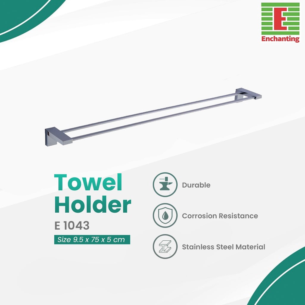 Double Towel Bar / Rak Gantungan Handuk Dinding Europe Enchanting E1043