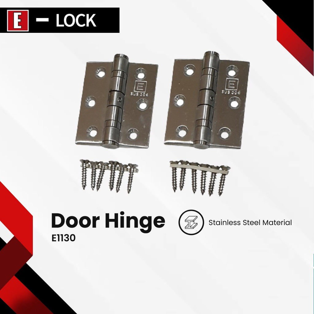 Engsel Pintu Elock Europe Enchanting E1130 Stainless Steel 3 x 3 x 4 mm