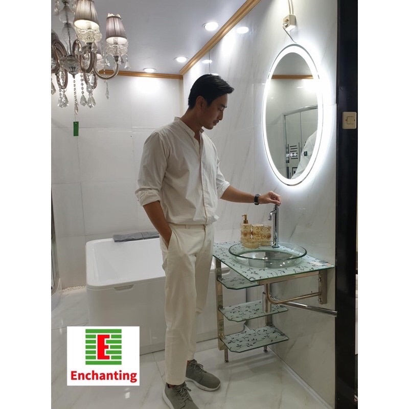Wastafel Kaca Europe Enchanting High Tempered Glass E222N-OV-P6-CLR