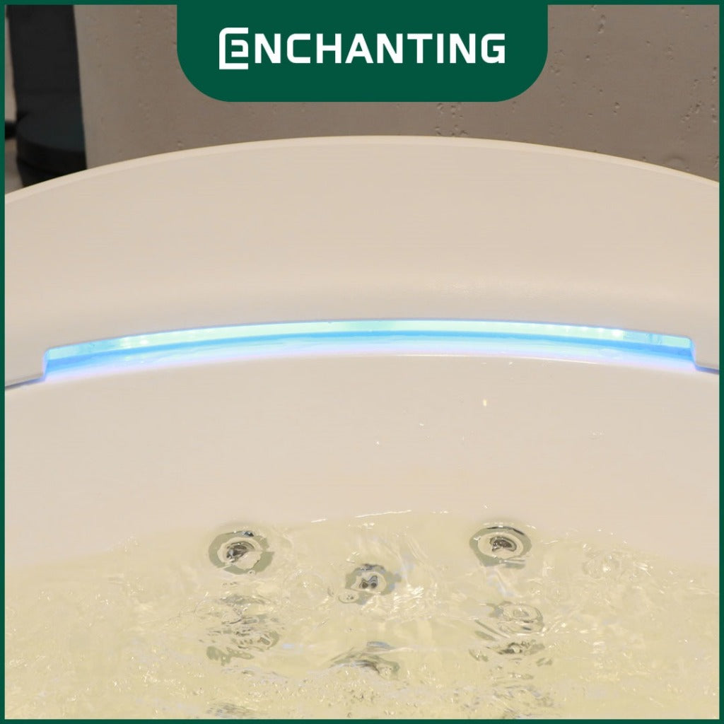 ENCHANTING Bathtub Whirlpool Free Standing LED Kamar Mandi Europe Enchanting Akrilik Luxury Modern E8625