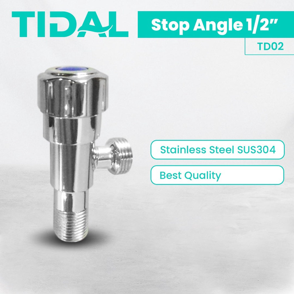 Stop Angle Kran 1/2 Tidal TD02 Stainless Steel 304