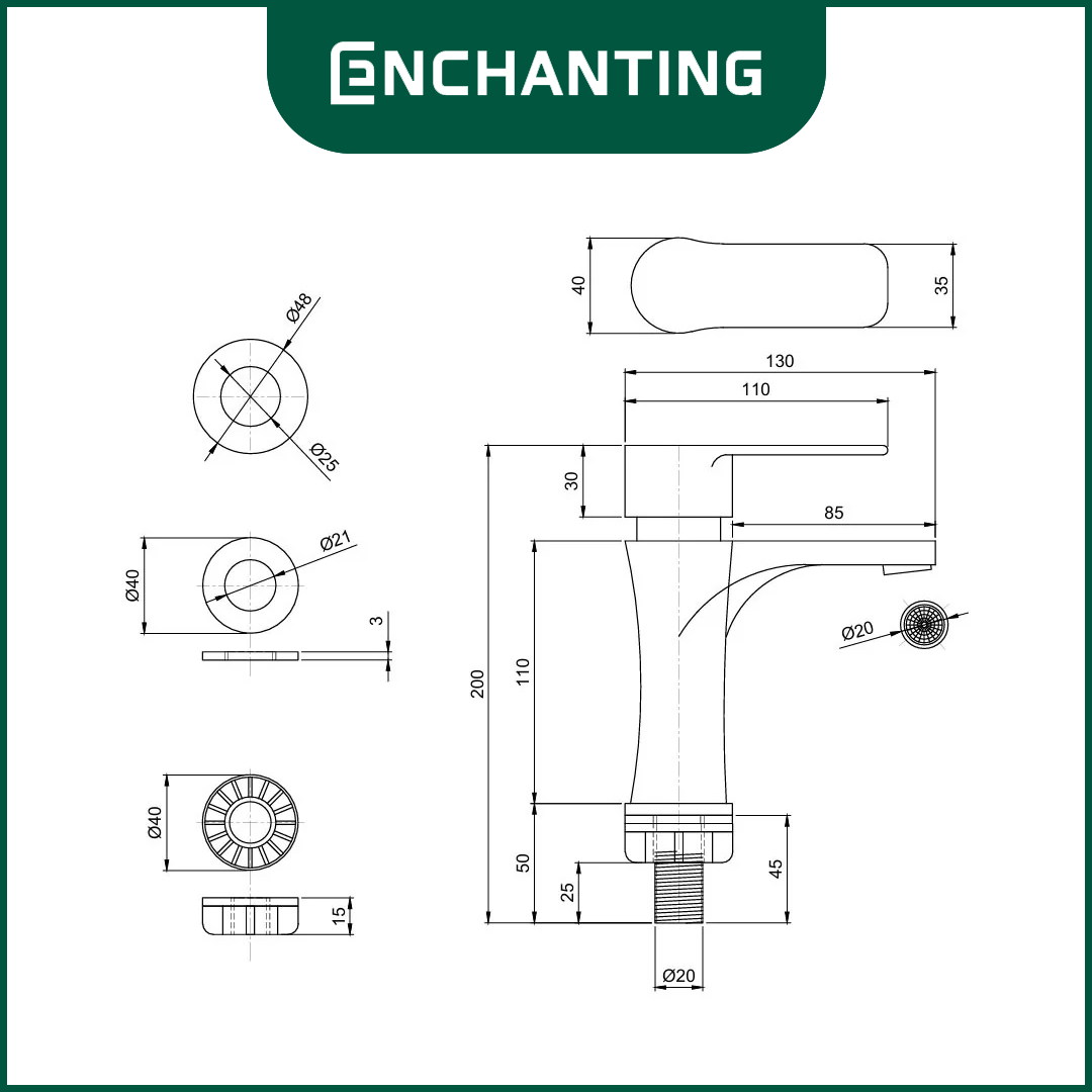 Kran Air Wastafel Europe Enchanting E1570