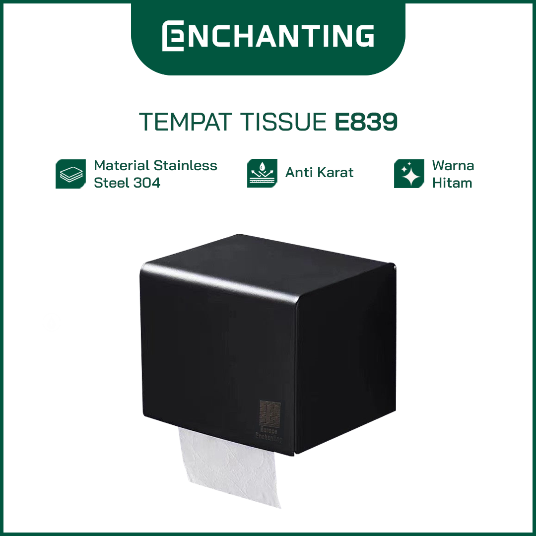 Paper Holder Tempat Tissue Kamar Mandi Europe Enchanting E839 Stainless 304