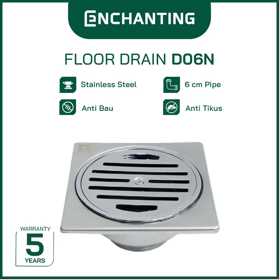 Saringan Got Floor Drain Europe Enchanting D06N Stainless Steel