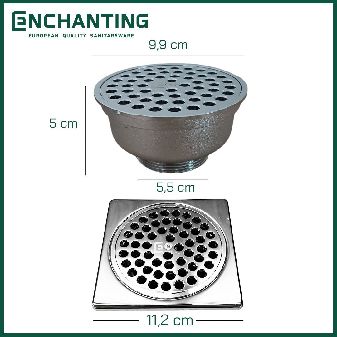 Floor Drain/Saringan Got Kamar Mandi Europe Enchanting D07 Stainless Steel