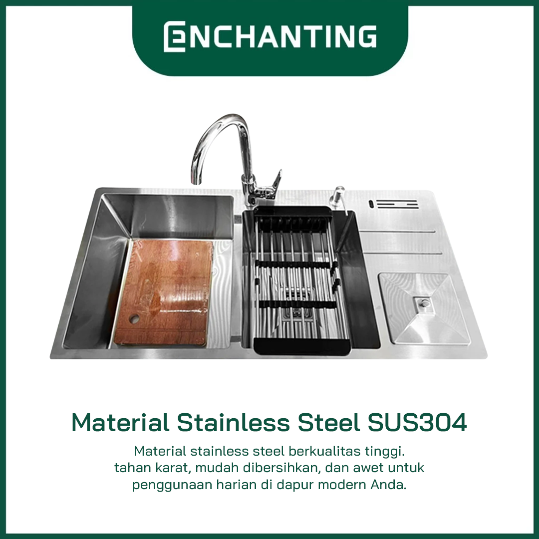 Enchanting Kitchen Sink Bak Tempat Cuci Piring E1032 Anti Karat