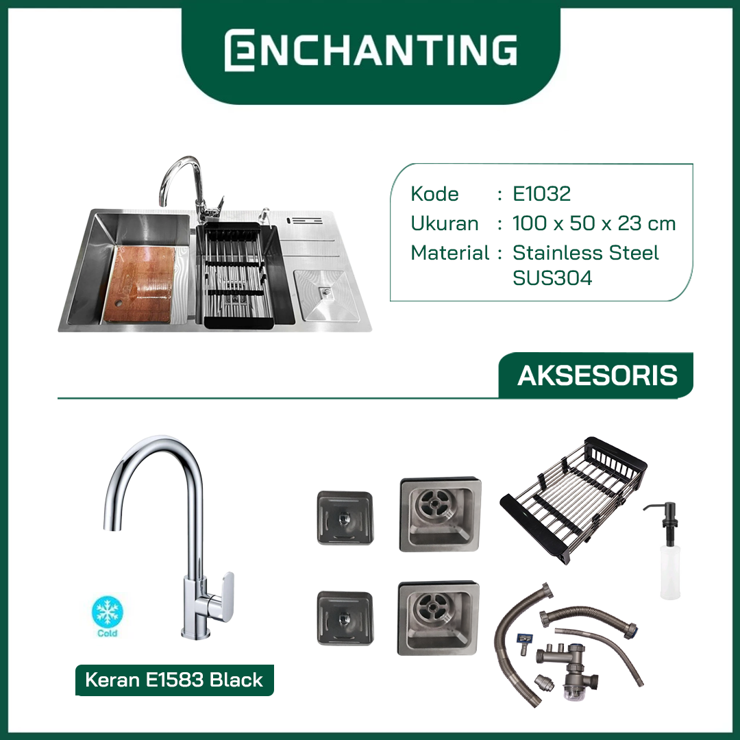 Enchanting Kitchen Sink Bak Tempat Cuci Piring E1032 Anti Karat