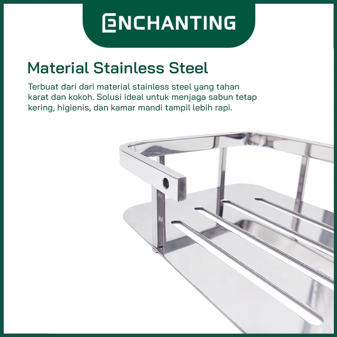 Rak Sabun Kamar Mandi Europe Enchanting E1048 Solid Stainless Steel