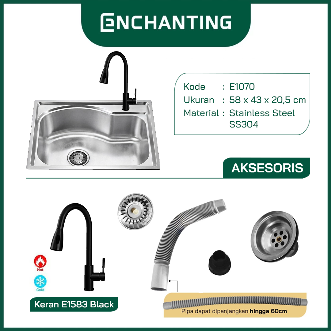 Kitchen Sink Dapur/ Bak Cuci Piring Europe Enchanting E1070