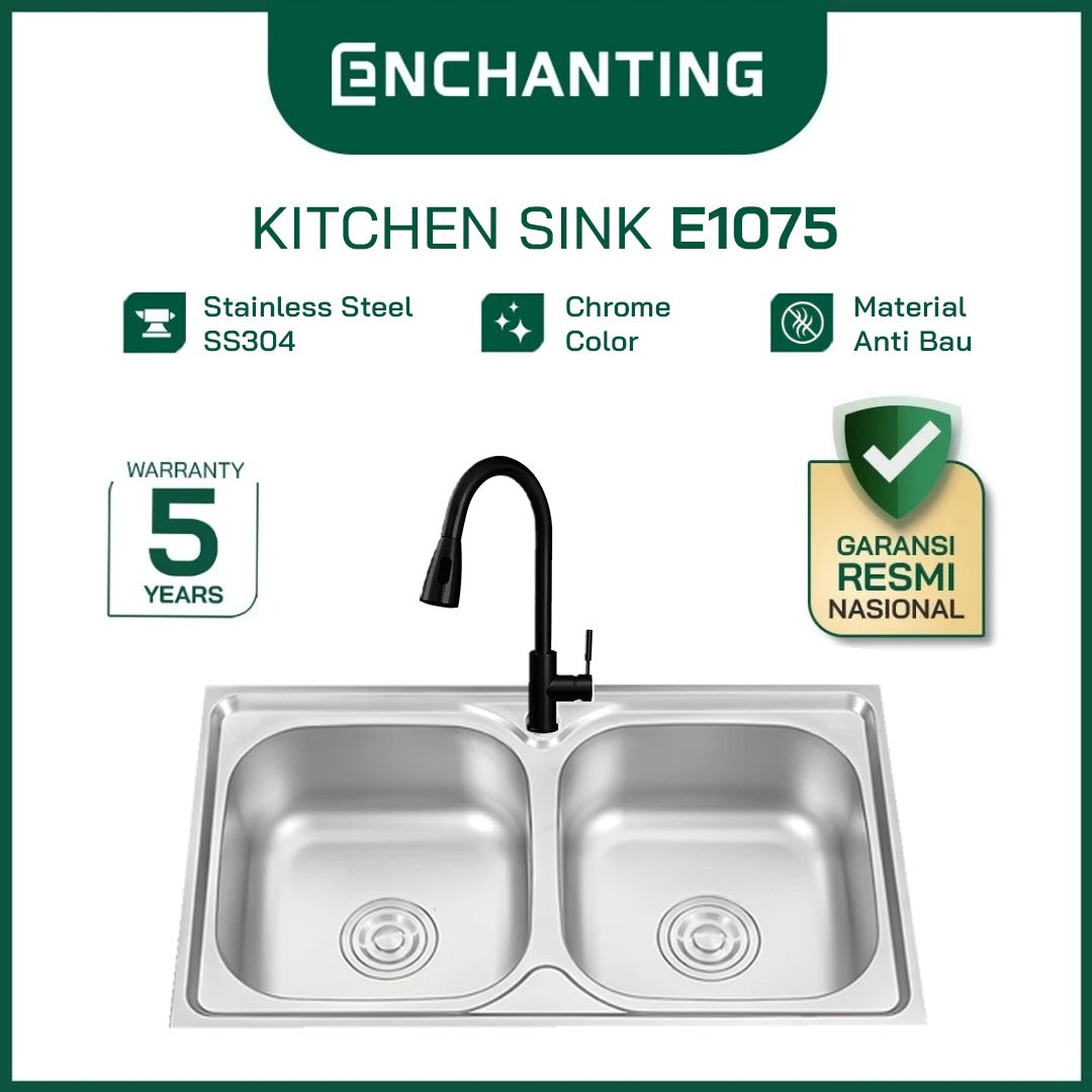 SET Kitchen Sink Dapur / Bak Cuci Piring Europe Enchanting E1075