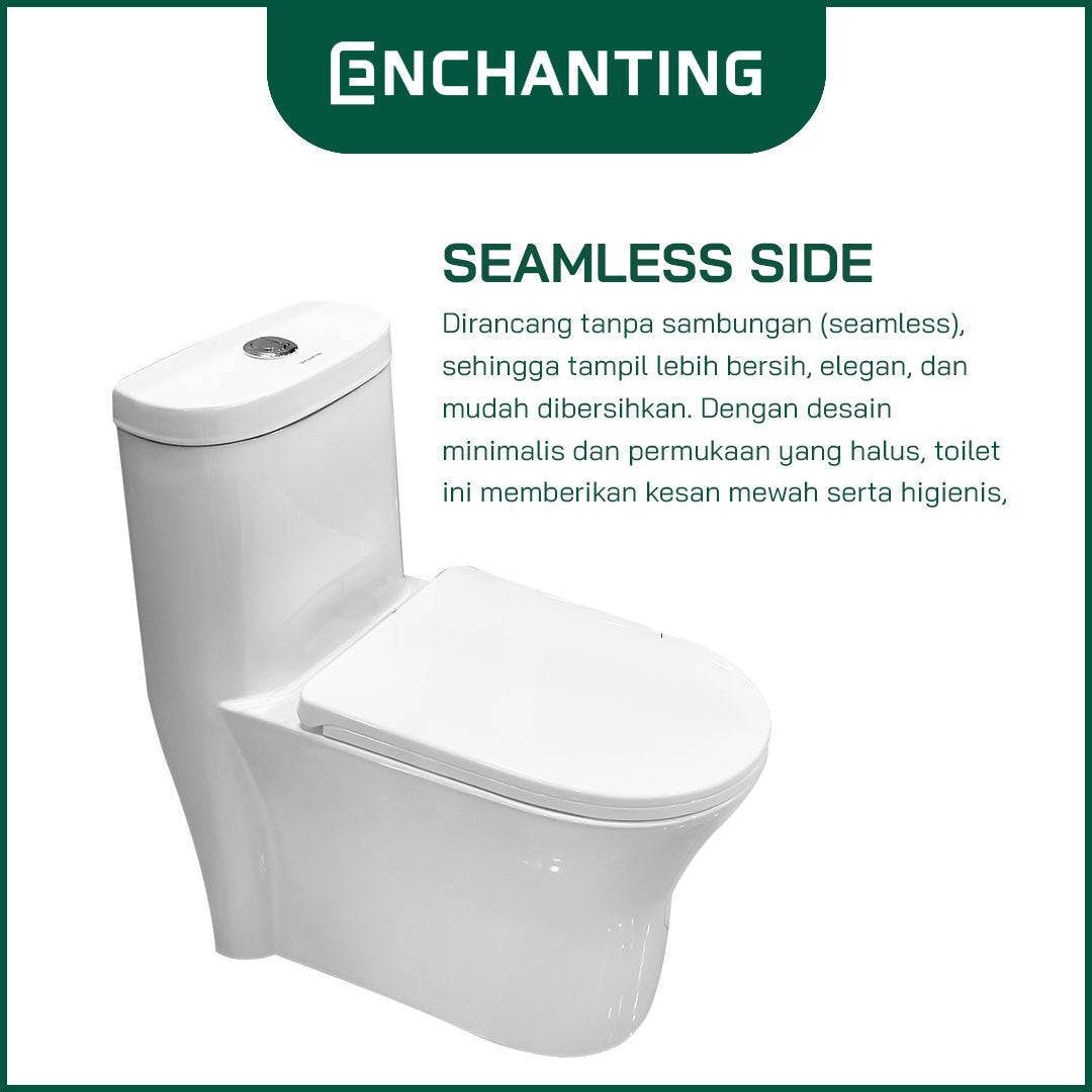 Toilet / Kloset Duduk Enchanting Siphonic Soft Close As 30 E1295