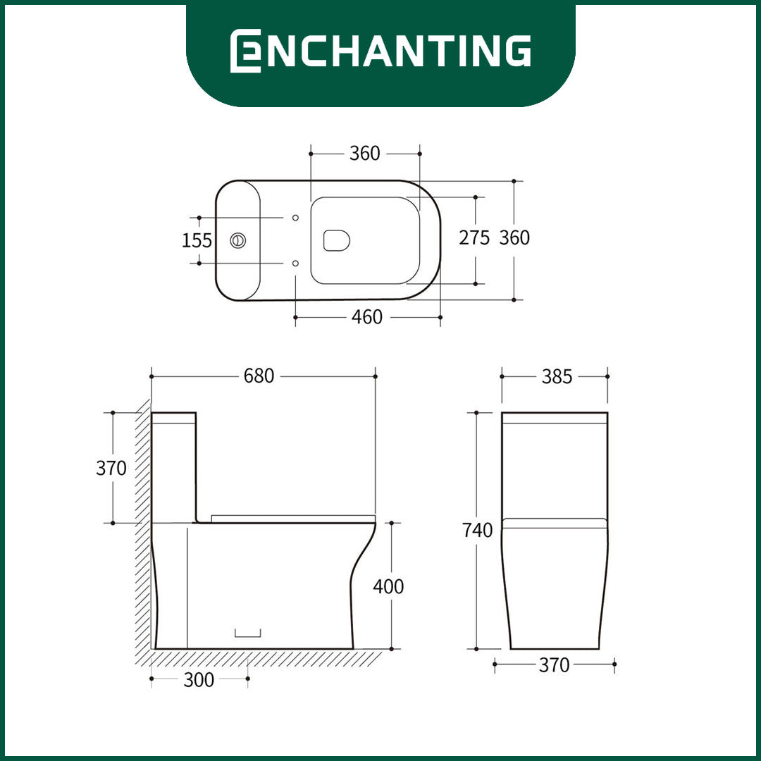 Toilet / Kloset Duduk Enchanting Siphonic Soft Close As 30 E1295