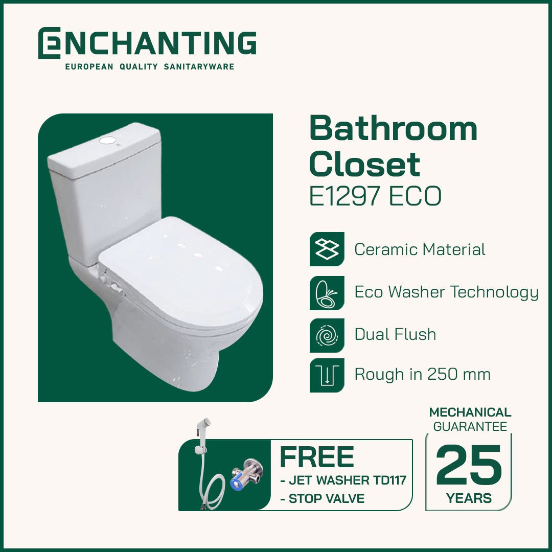 Toilet / Kloset Duduk Europe Enchanting E1297Eco