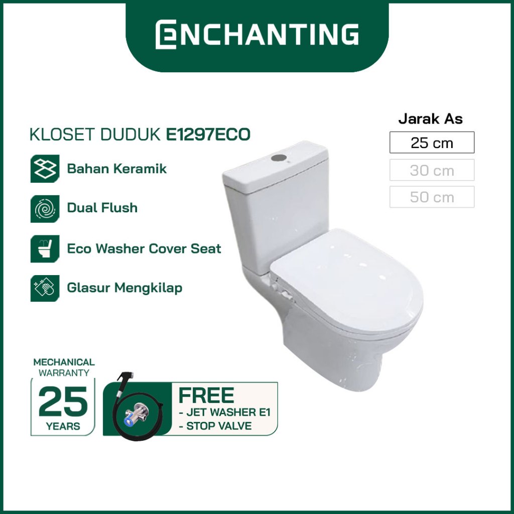 Toilet / Kloset Duduk Europe Enchanting E1297Eco