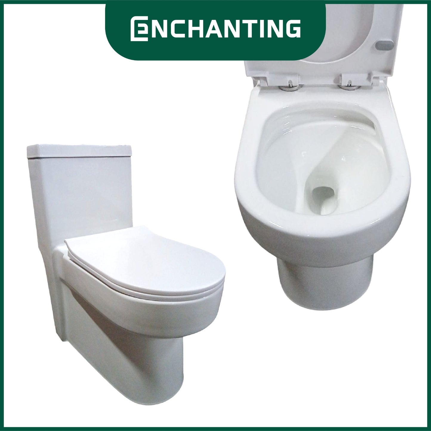 ENCHANTING Toilet/Kloset Kloset Duduk With UF Soft Cover Europe Enchanting E1298N Bergaransi
