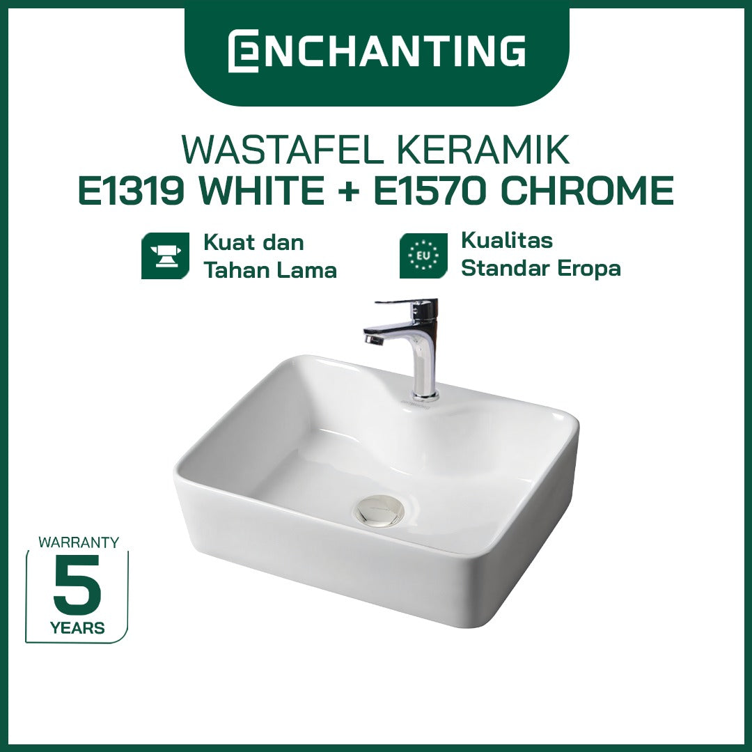 Wastafel SET Keramik Europe Enchanting E1319SET White