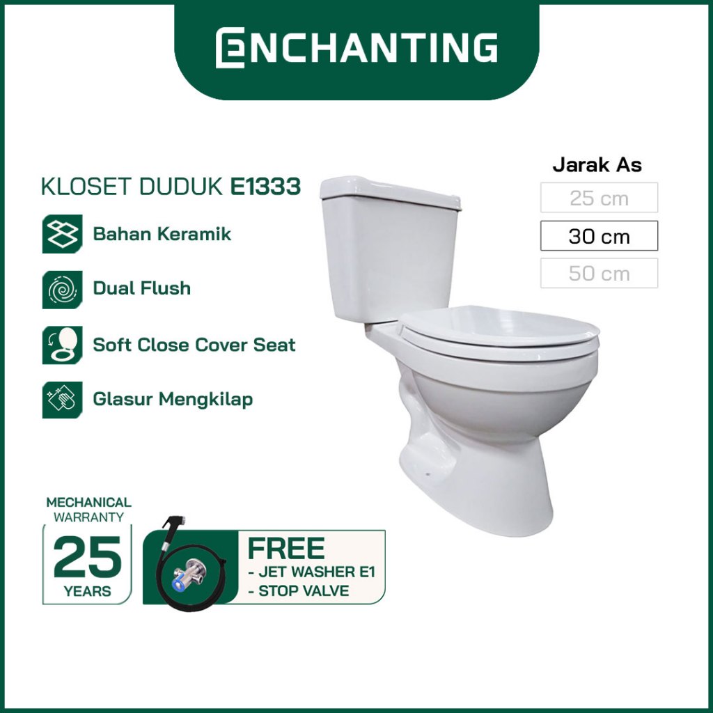 Toilet / Kloset Duduk Europe Enchanting E1333 Bergaransi