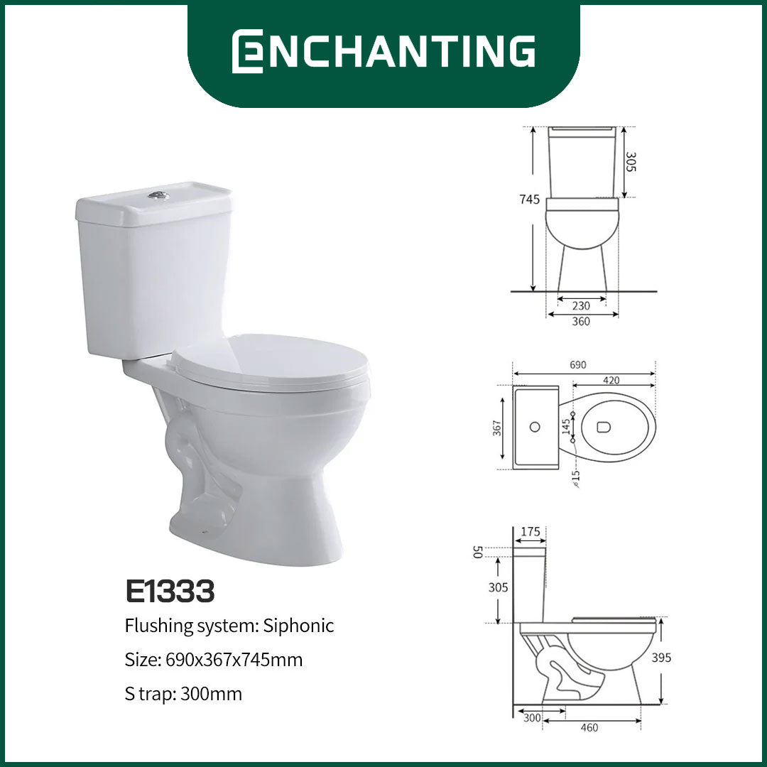 Toilet / Kloset Duduk Europe Enchanting E1333 Bergaransi