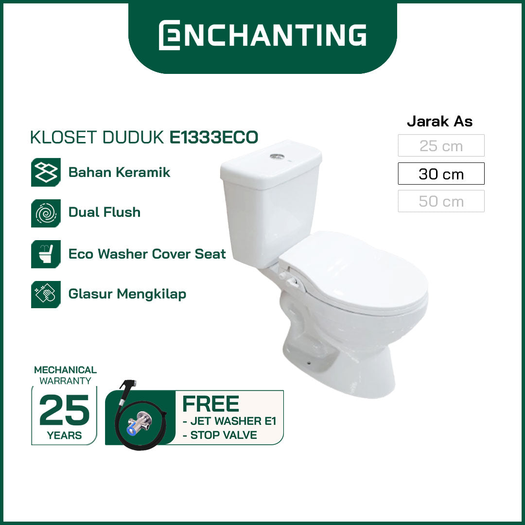 Toilet / Kloset Duduk Europe Enchanting E1333Eco
