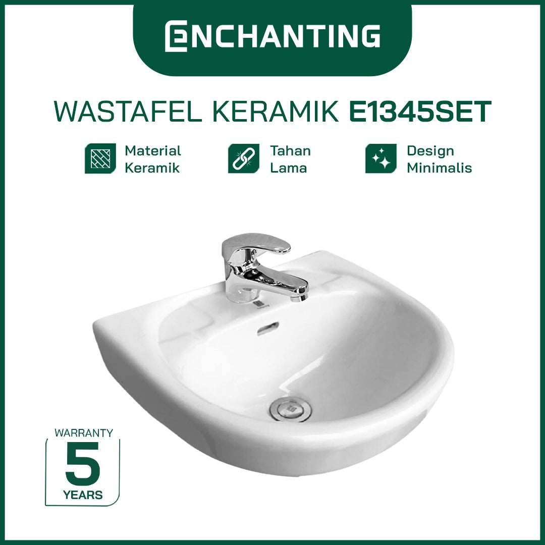 SET Wastafel Keramik Europe Enchanting E1345SET