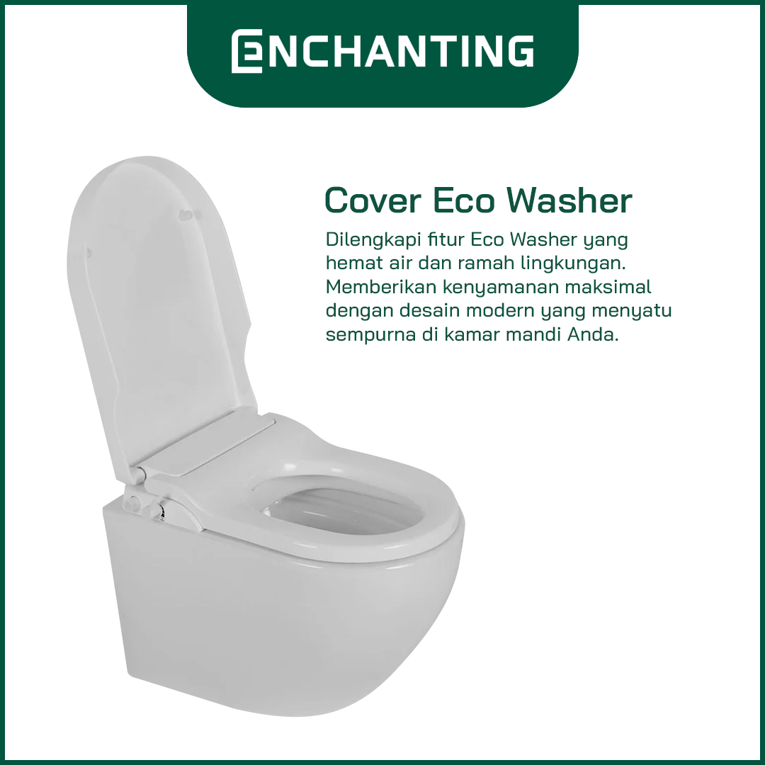 Wall Hung Toilet / Kloset Duduk Gantung Europe Enchanting E1360Eco