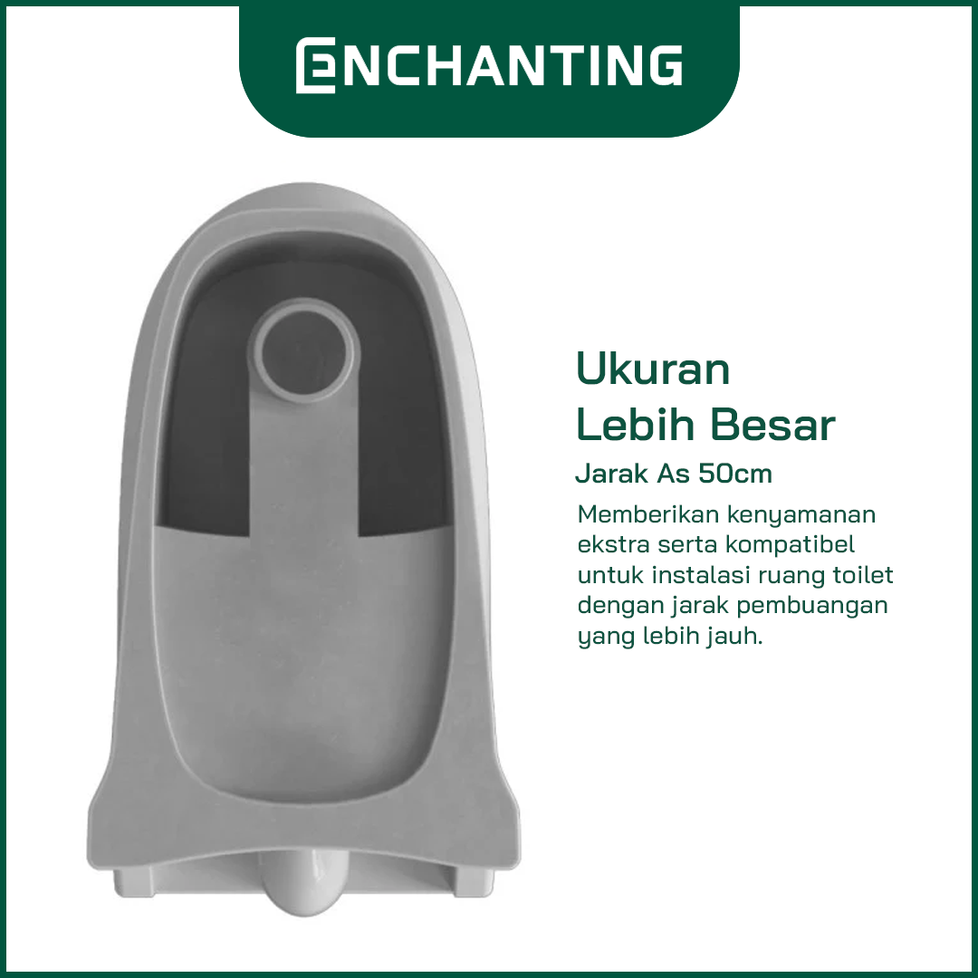 ENCHANTING Toilet / Kloset Duduk Siphonic Soft Close As 50cm E1369
