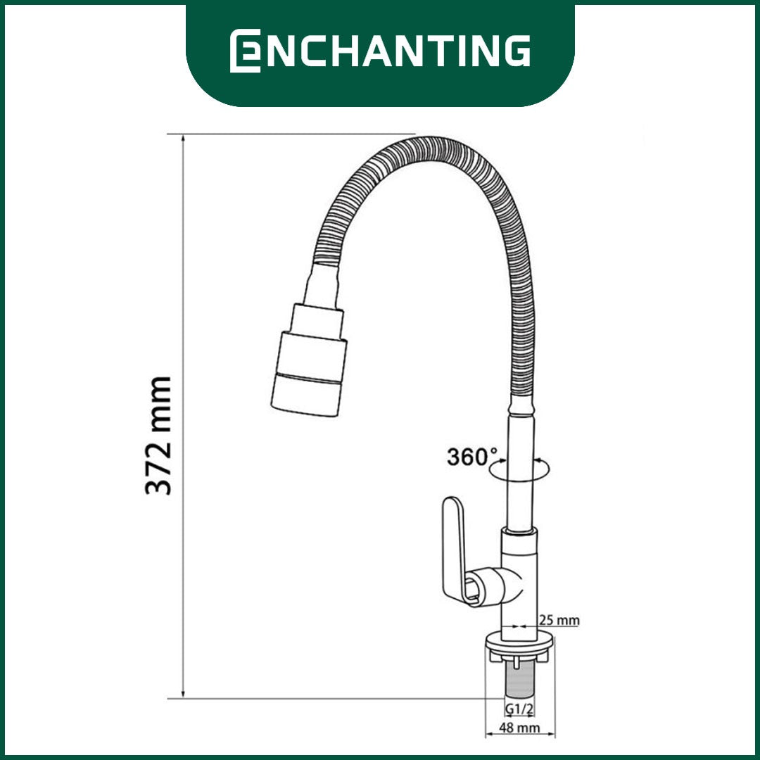 Kran Wastafel / Kitchen Chrome Cold Europe Enchanting E1516