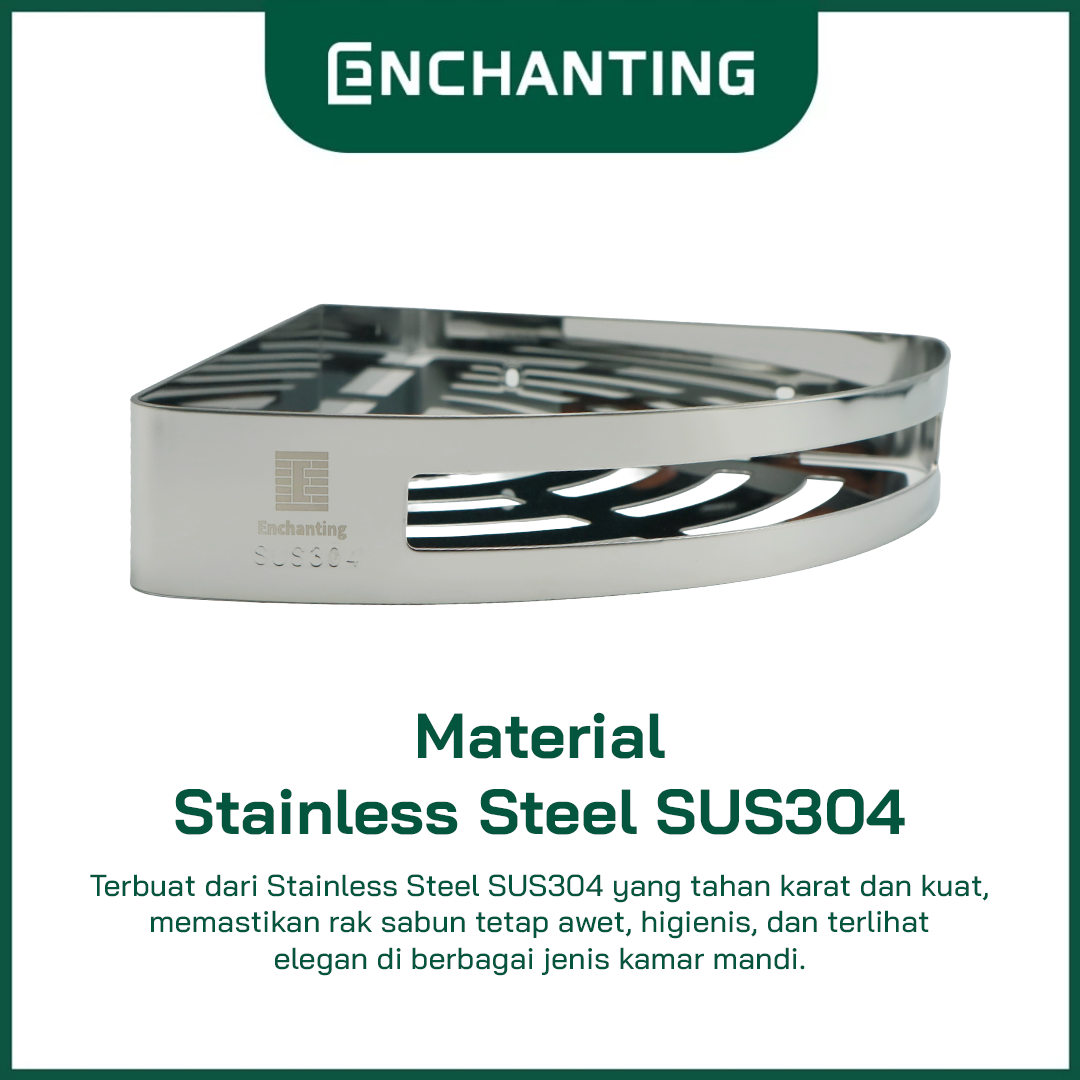 Enchanting Rak Sabun Sudut Stainless Steel Minimalist Style E1551