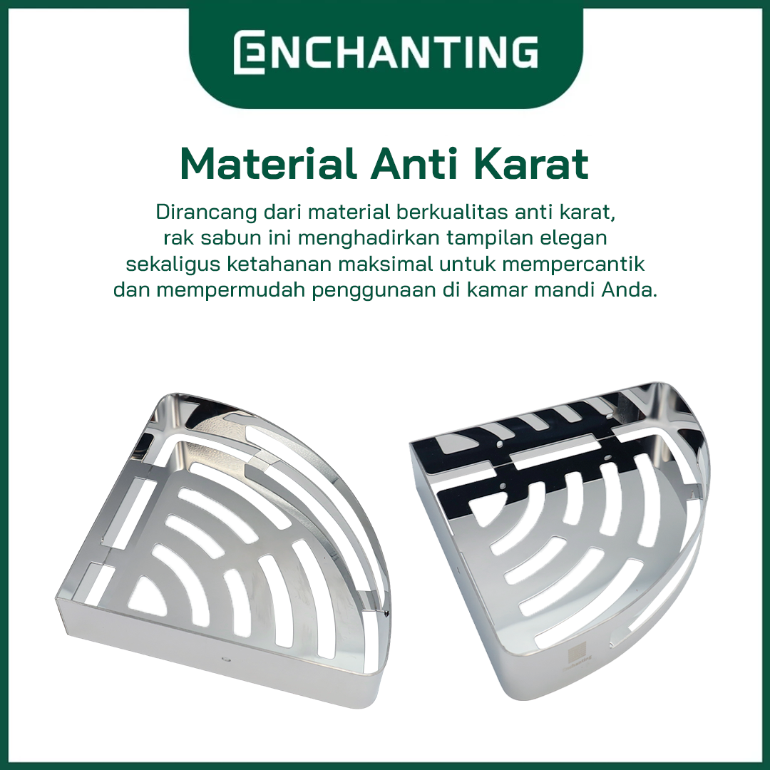 Enchanting Rak Sabun Sudut Stainless Steel Minimalist Style E1551