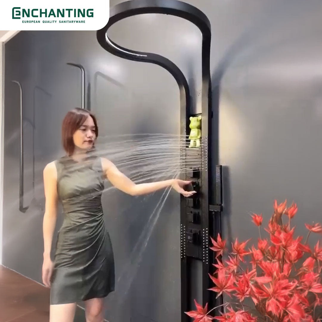 Shower Set Black Design Europe Enchanting E1788