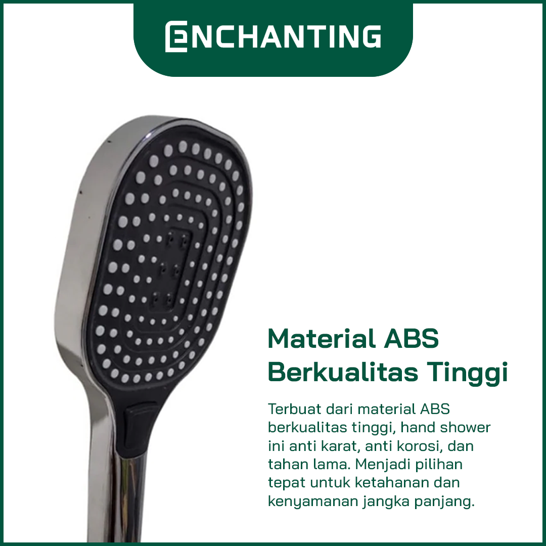 ENCHANTING Hand Shower Kamar Mandi Kepala Shower 4 Mode Air Material ABS E221