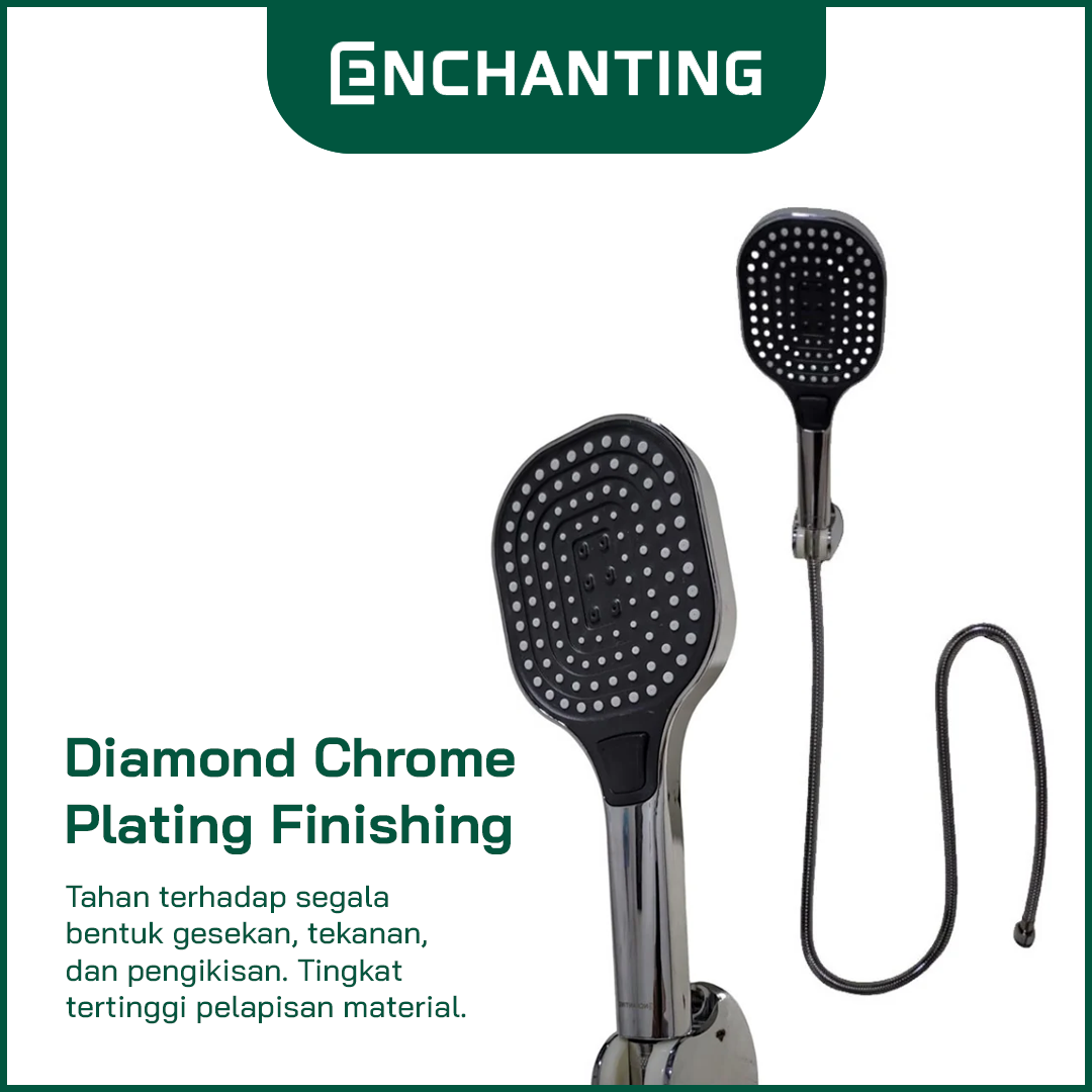 ENCHANTING Hand Shower Kamar Mandi Kepala Shower 4 Mode Air Material ABS E221