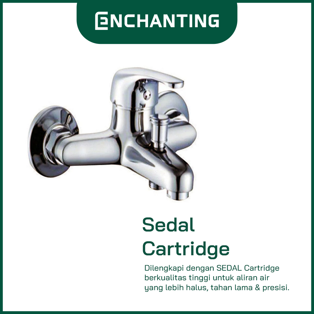 Kran Tembok Mixer Double Europe Enchanting E30N Bonus Hand Shower