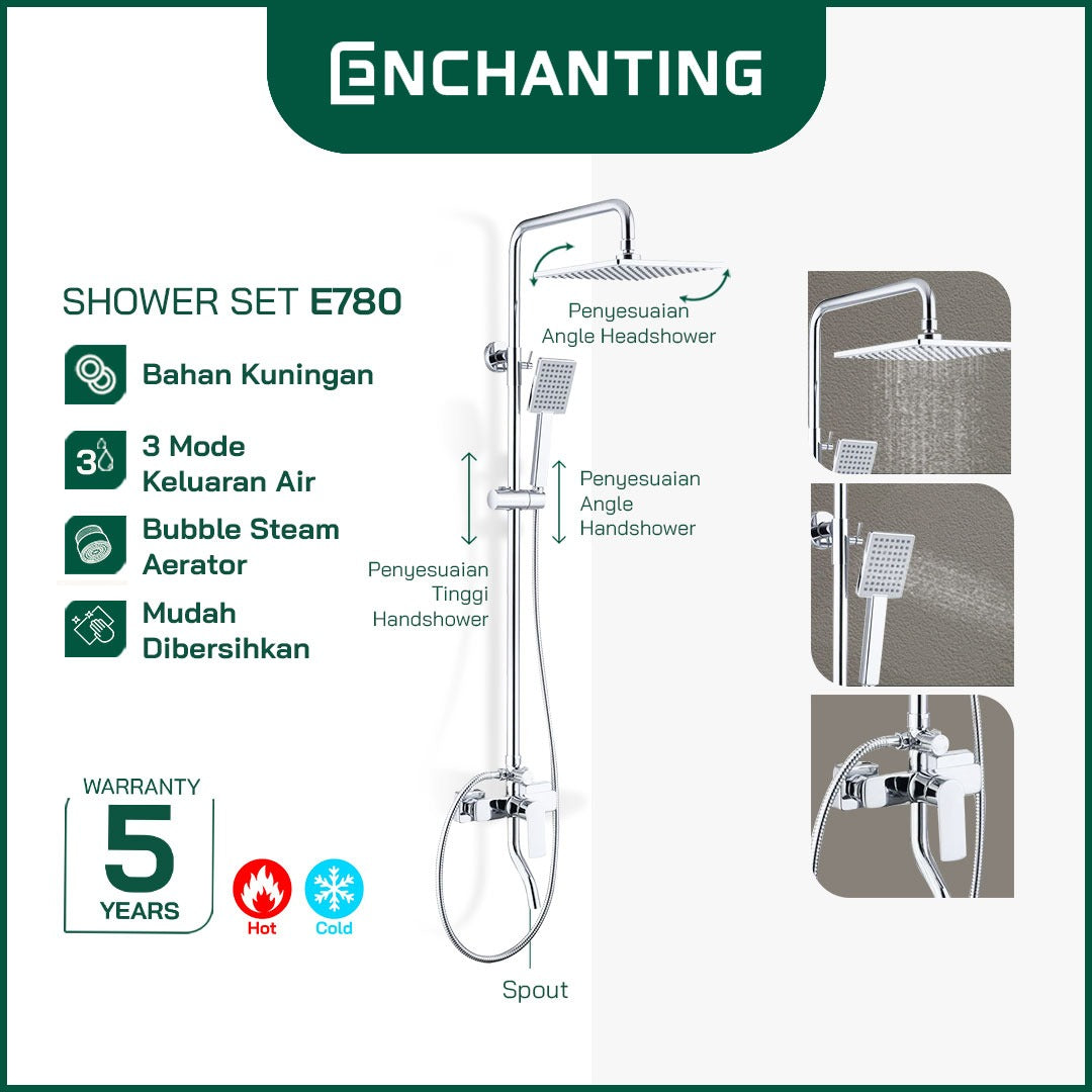Enchanting Shower Set Mandi E782 / E780 Bergaransi
